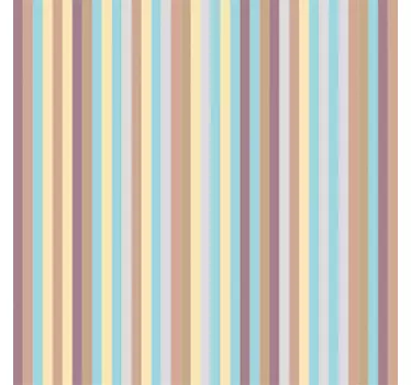 Pastel Coloured Lines Sticker - TenStickers