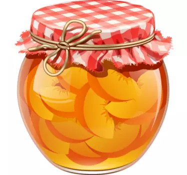 Peach Jar Wall Sticker - TenStickers