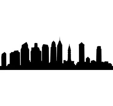 Philadelphia Skyline Wall Sticker - TenStickers
