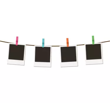 Polaroids Customisable Home Sticker - TenStickers