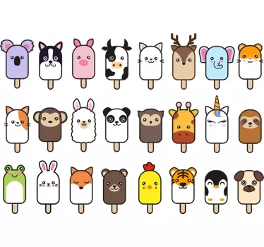Popsicle Animal Wall Stickers - TenStickers