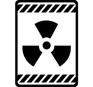 Radioactive Icon Toilet Sticker - TenStickers