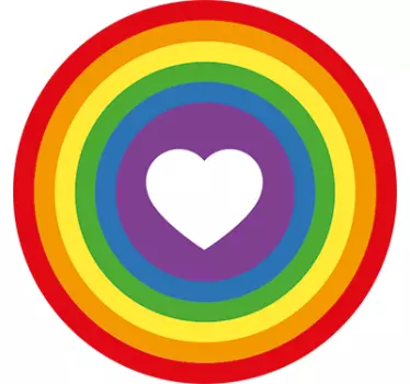 Rainbow Circle Wall Sticker - TenStickers