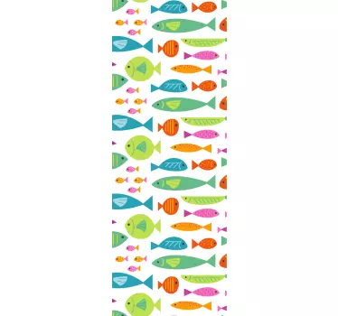 Rainbow fish shower sticker - TenStickers