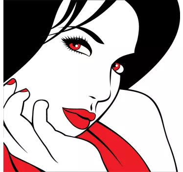 Red Eyes Sticker - TenStickers
