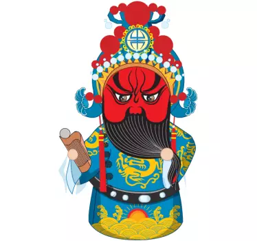 Red Face Devil Wall Sticker - TenStickers