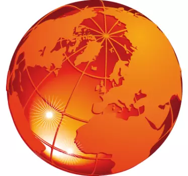 Red Planet Earth Decal - TenStickers
