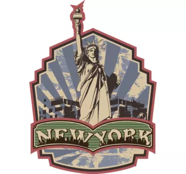Retro New York Wall Sticker - TenStickers