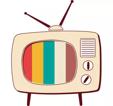 Retro TV Decorative Wall Sticker - TenStickers