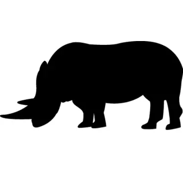 Rhino Silhouette Wall Sticker - TenStickers