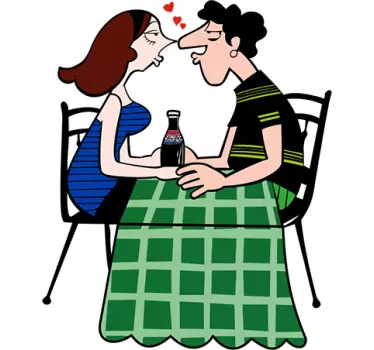 Romantic Couple Wall Sticker - TenStickers