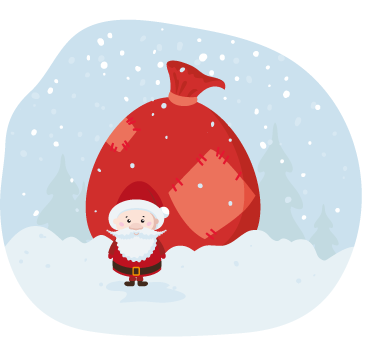 Santa with Sack Wall Sticker - TenStickers
