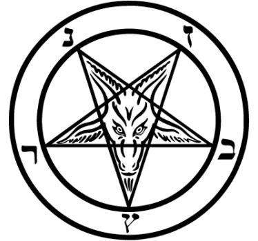 Satanic Pentagram Vinyl Sticker - TenStickers