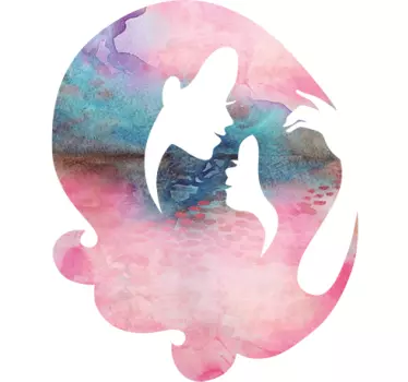 Silhouette Mother/Daughter Wall Sticker - TenStickers