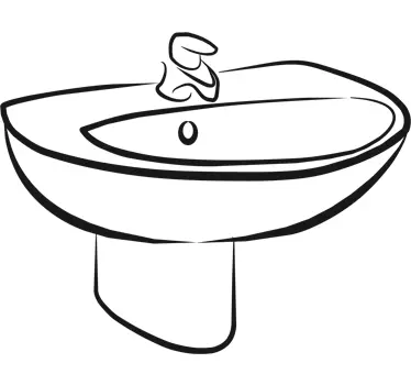 Sink Wall Sticker - TenStickers