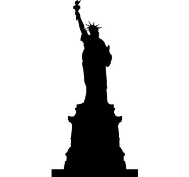 Statue of Liberty Silhouette Wall Sticker - TenStickers