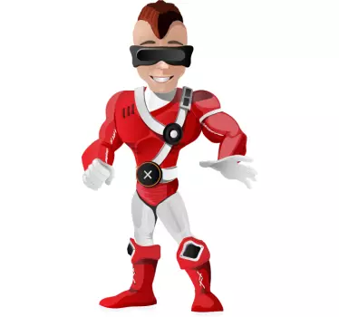 Superhuman Vision Hero Sticker - TenStickers