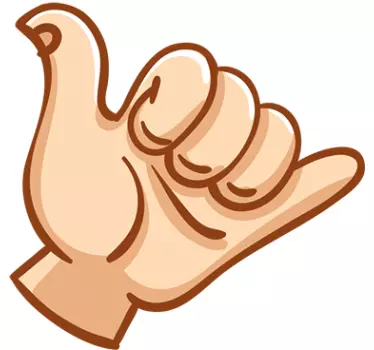 Surfer Hand Sticker - TenStickers