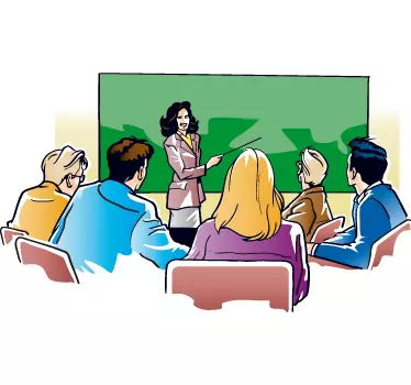 Teacher Giving Lecture Sticker - TenStickers