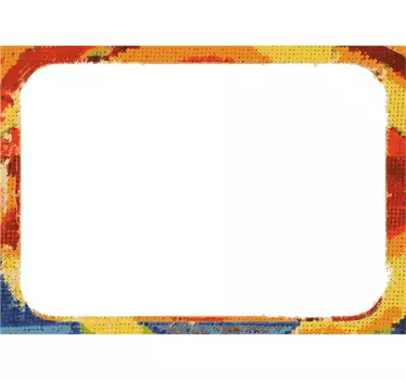 Textured Coloured Frame Wall Sticker - TenStickers