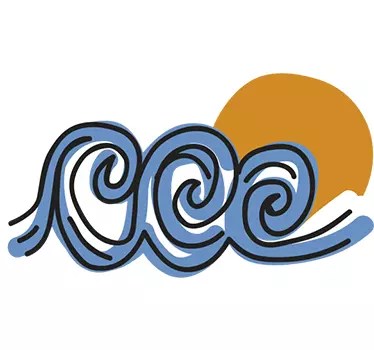 Three Waves Wall Sticker - TenStickers
