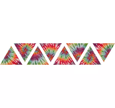 Triangles Tie Dye border decal - TenStickers