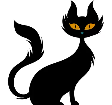 Unlucky black cat Home Wall Sticker - TenStickers