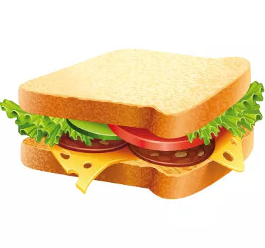 Vegetable Sandwich Wall Sticker - TenStickers