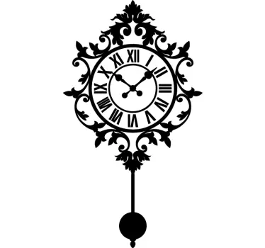 Vintage Clock Wall Sticker - TenStickers