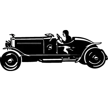 Vintage Racing Car Decorative Decal - TenStickers