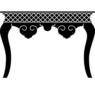Vintage Table Wall Sticker - TenStickers