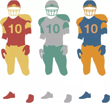 wallsticker football trio - TenStickers