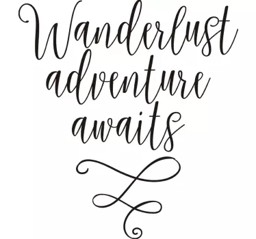 Wanderlust Adventure Awaits Sticker - TenStickers