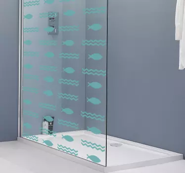 Fish silhouette furniture decal - TenStickers