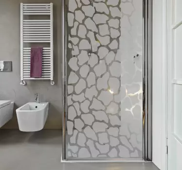 Giraffe Pattern Shower Sticker - TenStickers