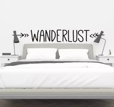 Wanderlust Text Sticker - TenStickers