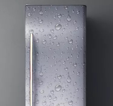 Gray vinyl Texture with Drops fridge sticker - TenStickers