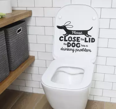 Close the lid dog pet wall art - TenStickers