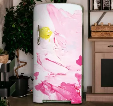 Abstract Color Splash refrigerator vinyl wrap - TenStickers