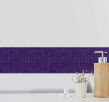 Abstract purple mosaic tile transfer - TenStickers