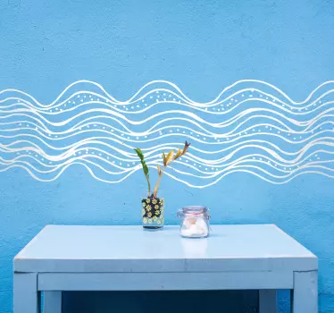 Abstract Waves Sticker - TenStickers