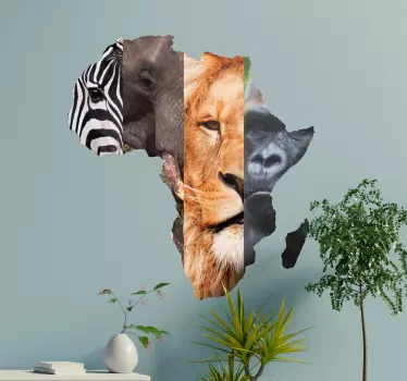 African Animals Wall Mural Sticker - TenStickers