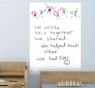 Alphabet Whiteboard Sticker - TenStickers