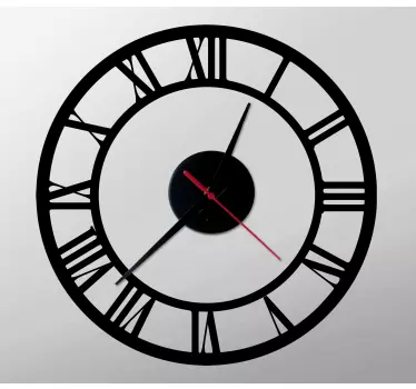 Amazing roman numbers clock decal - TenStickers