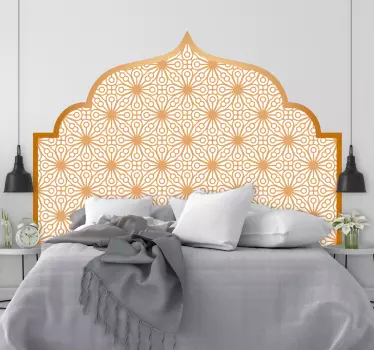 Arabic geometry headboard wall decal - TenStickers
