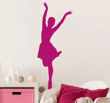 Ballet position dance sticker - TenStickers
