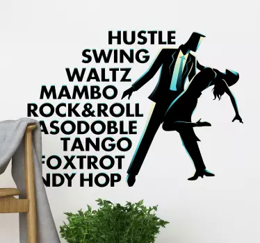 ballroom dancing concepts dance decal - TenStickers