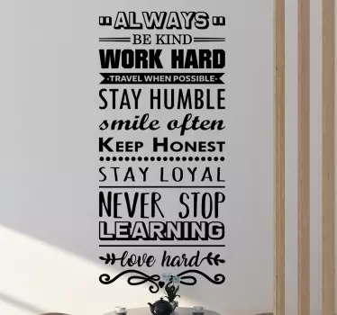 Be kind motivational sticker - TenStickers