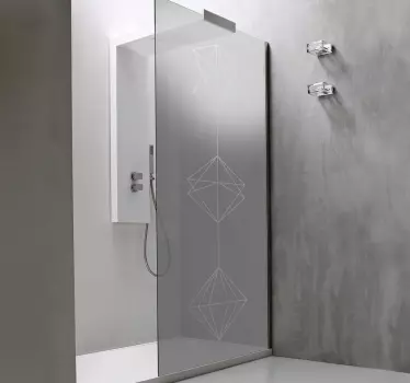 Geometric pattern shower decal - TenStickers