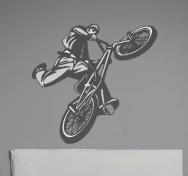 Bike cross youth room  cycling wall sticker - TenStickers